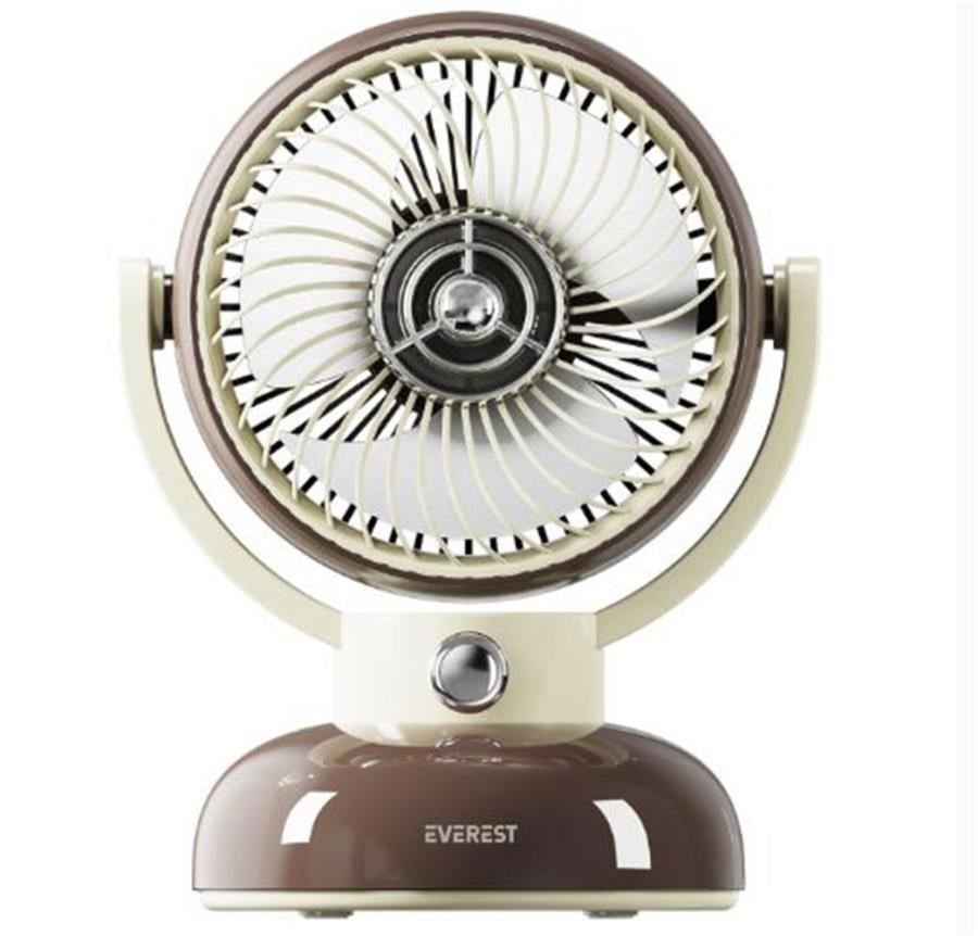 Notebook Soğutucular Everest EFN12 Kahve 1200mAh 3 Hız Kademe Led Işıklı Retro Masaüstü Usb Fan Satın Al
