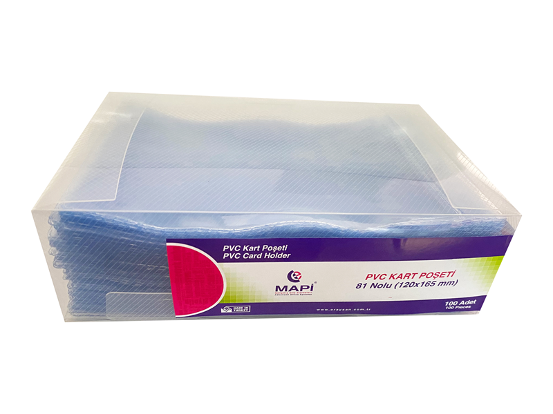 Ofis Aksesuarları MAPİ ÖZEL EBAT PVC KART POŞETİ NO:81 165X120 100'LÜ PAKET Satın Al