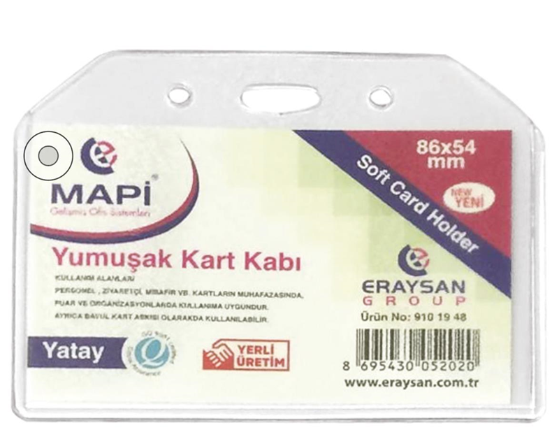 Ofis Aksesuarları MAPİ YUMUŞAK KART KABI 85X55MM YATAY 50 AD - YERLİ Satın Al
