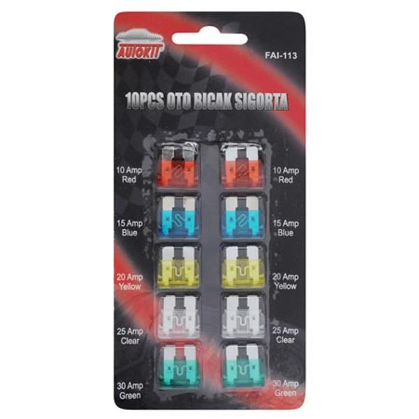 Oto Bakım Ürünleri Autokit Bıçak Sigorta 10'lu Set Satın Al