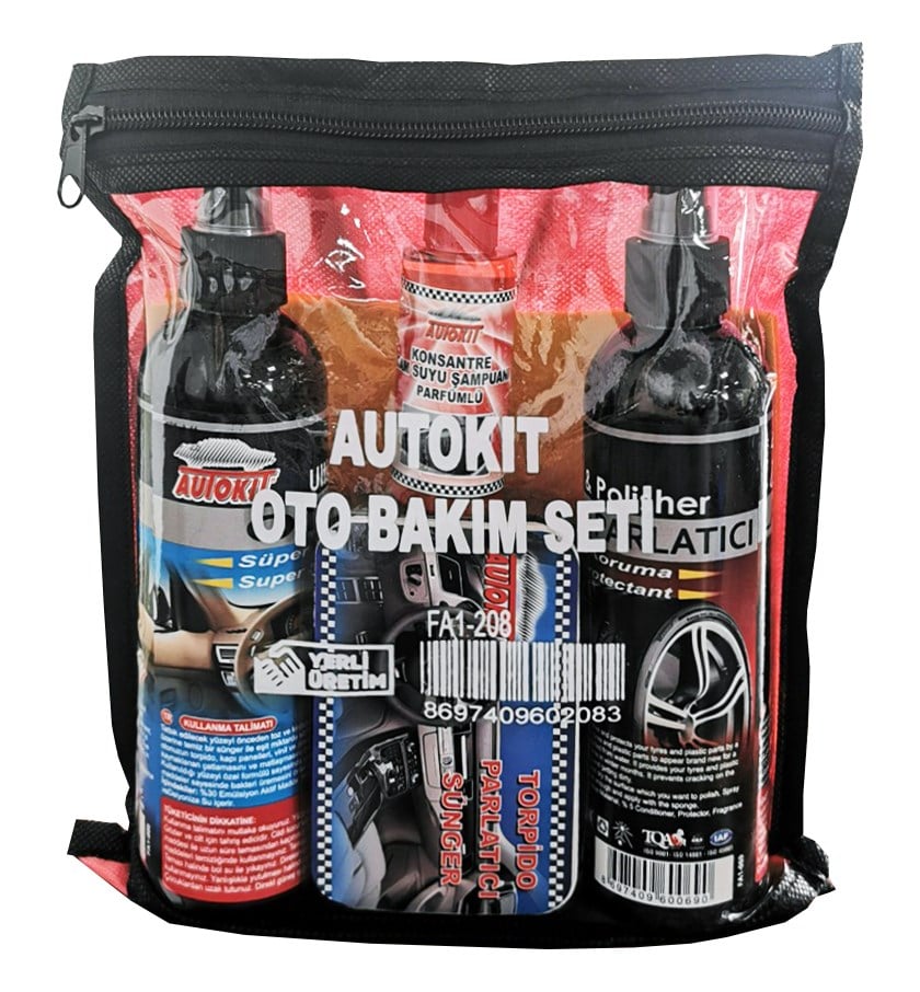 Oto Bakım Ürünleri Autokit Oto Bakım Seti Çantalı 5 Parça Satın Al