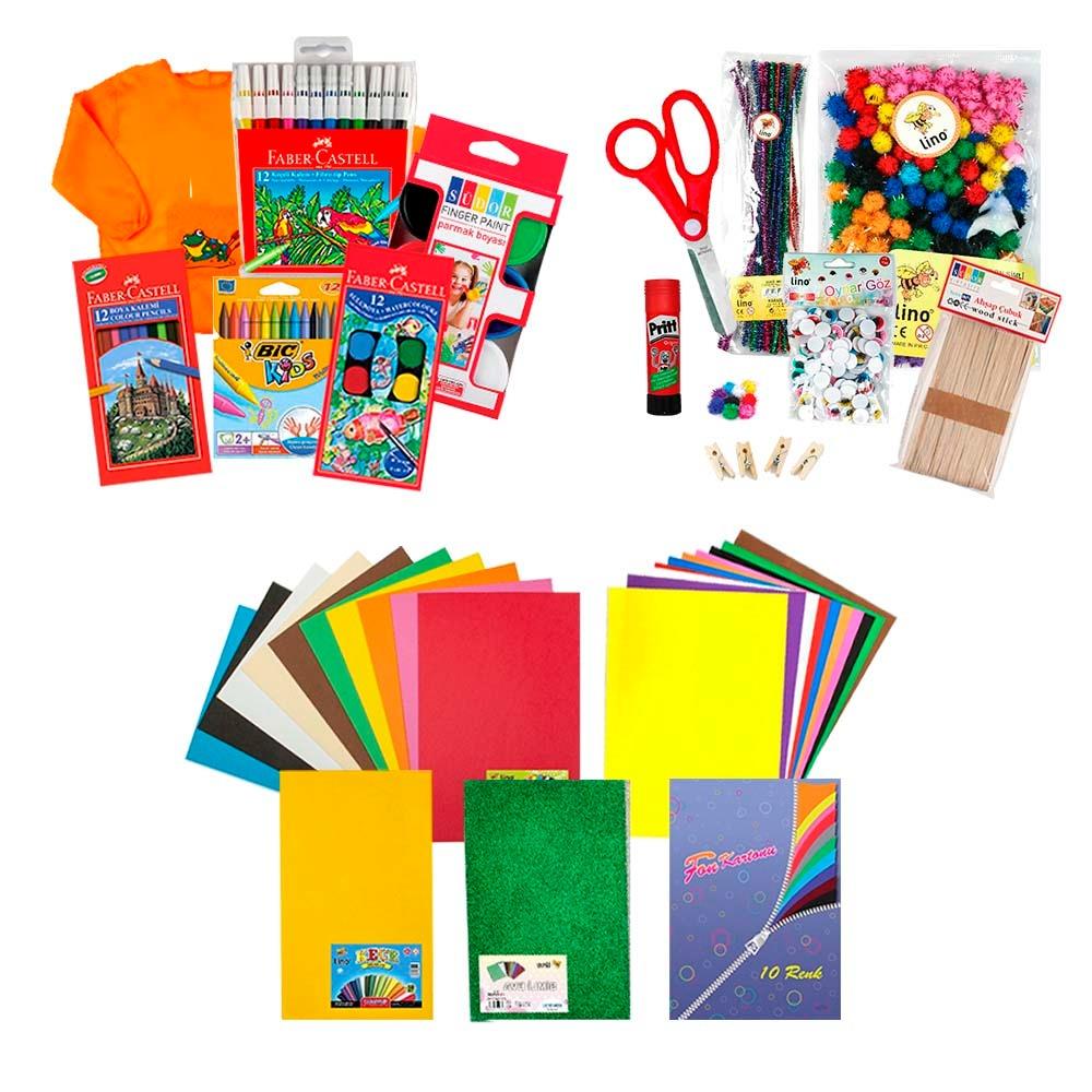 Pastel Boyalar Anaokulu Kırtasiye Seti 20 Parça Satın Al