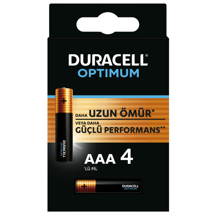 Piller DURACELL OPTIMUM AAA İNCE PİL 4LÜ Satın Al