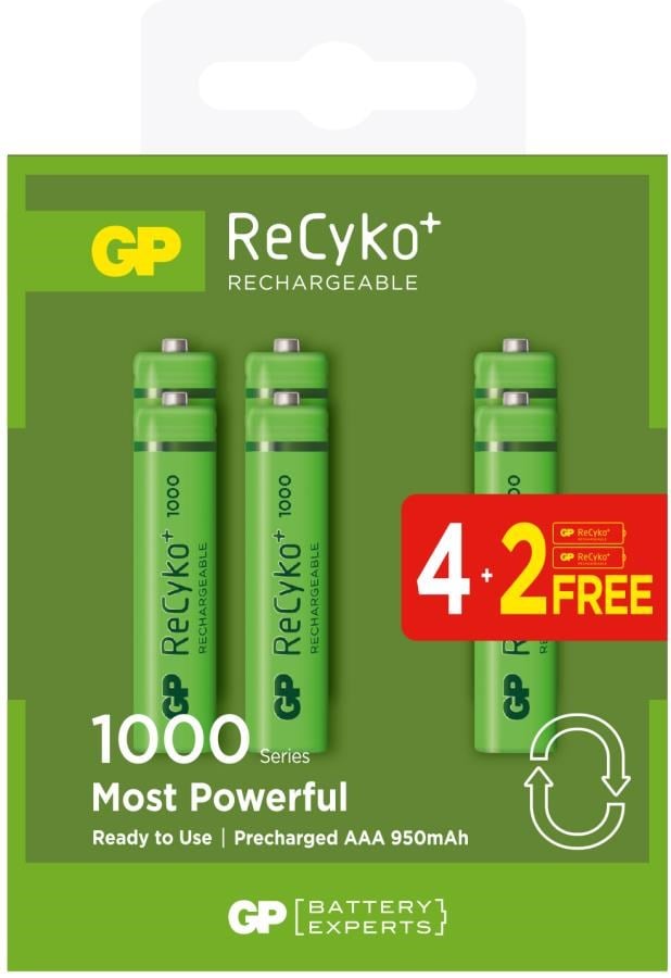 Piller GP 950MAH RECYKO AAA (4+2) ŞARJ EDİLEBİLİR PİL Satın Al