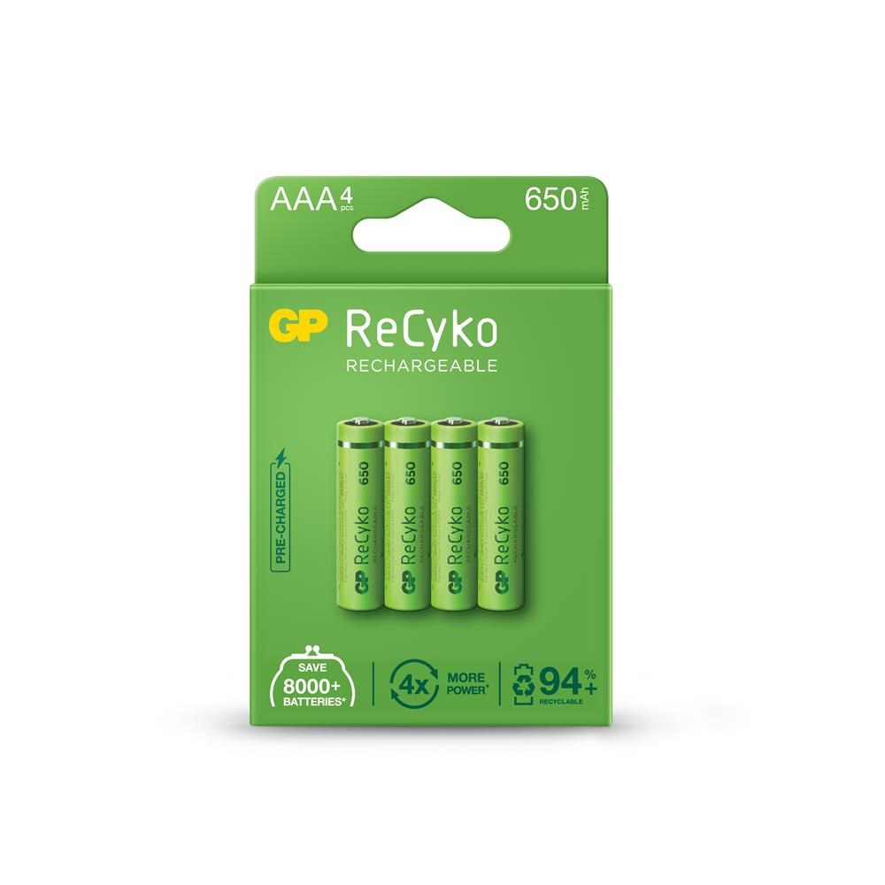 Piller GP AAA 650 mAh Şarjlı İnce Kalem Pil 4'lü Paket GP65AAAHCEM-2GBR4 Satın Al