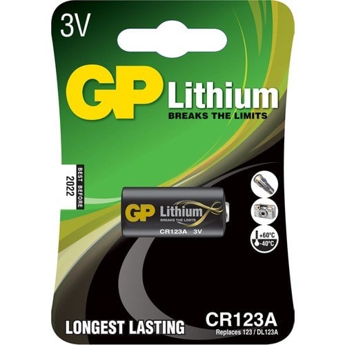 Piller GP CR123A 3V FOT. MAKİNASI PİLİ Satın Al
