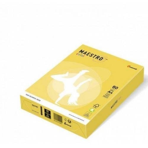 Renkli Fotokopi Kağıtları Maestro A4 Renkli Fotokopi Kağıdı Sarı (Kanarya) CY39 80G 1 Paket Satın Al