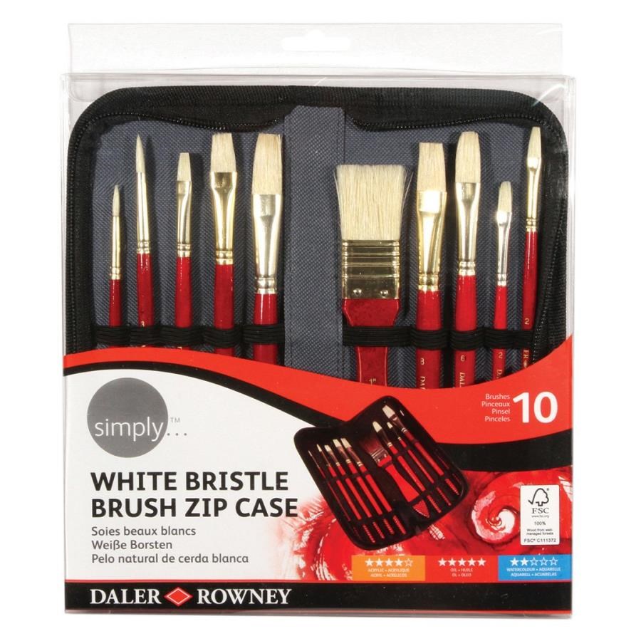 Resim Fırçaları Daler Rowney Simply Yağlı Boya Fırça Set Çantalı 10'lu Satın Al