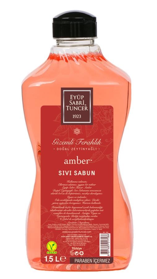 Sabunlar Eyüp Sabri Tuncer 1,5lt Amber Sıvı Sabun Doğal Zeytinyağlı Satın Al