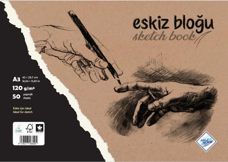 Sanatsal Resim Defterleri Art Liva Eskiz ve Çizim Defteri Spiralli 50 Sayfa A3 120gr Satın Al