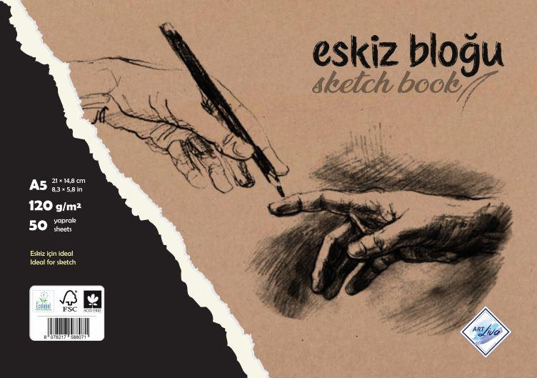 Sanatsal Resim Defterleri Art Liva Eskiz ve Çizim Defteri Spiralli 50 Sayfa A5 120gr Satın Al