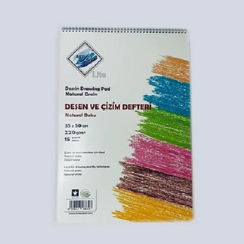 Sanatsal Resim Defterleri Art Liva Lite Desen ve Çizim Defteri 35x50 220gr 15 Sayfa Satın Al
