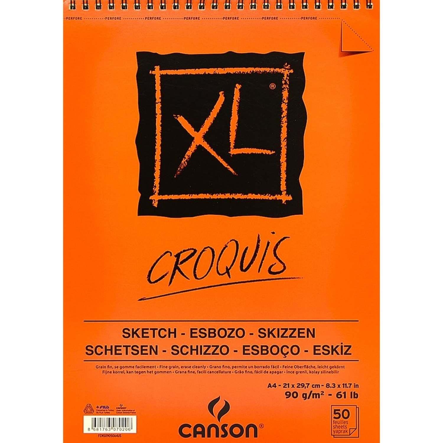 Sanatsal Resim Defterleri Canson Croquis XL Sketch ve Eskiz Albüm Spiralli 50 Yp A4 90gr Satın Al