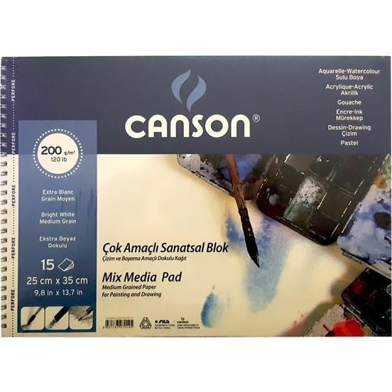 Sanatsal Resim Defterleri Canson Fıneface Çok Amaçlı Sanatsal Resim Blok 200Gr 25X35 15 Yap Satın Al