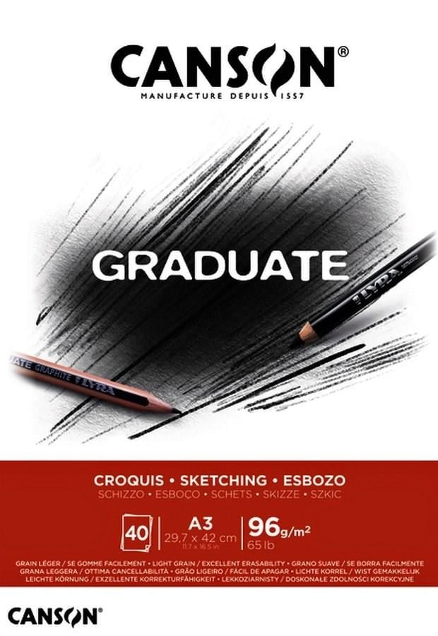 Sanatsal Resim Defterleri Canson Graduate Croquis Sketch Çizim Blok 40 Sayfa A3 96gr Satın Al