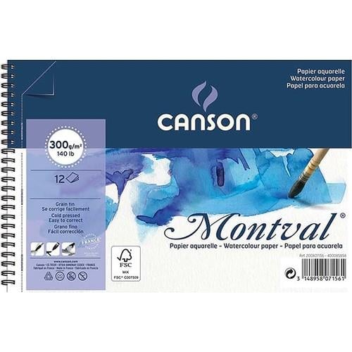Sanatsal Resim Defterleri Canson Montval Sulu Boya Blok Spiralli 12 Sayfa 32x41 300gr Satın Al