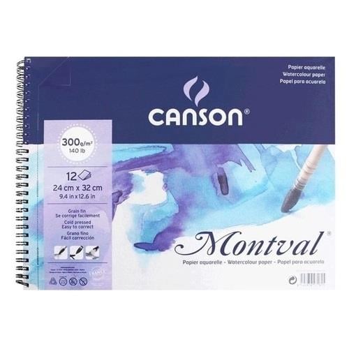 Sanatsal Resim Defterleri Canson Montval Sulu Boya Blok Spiralli 12 Sayfa 24x32 300gr Satın Al