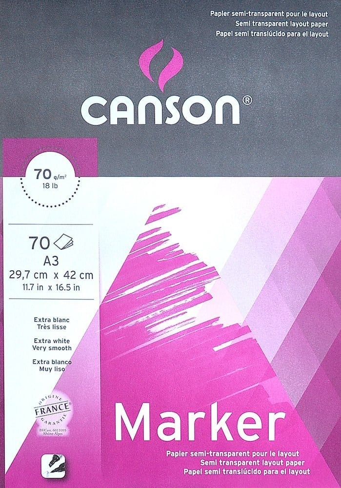 Sanatsal Resim Defterleri Canson Pad Marker Blok 70 Sayfa A3 70gr Satın Al