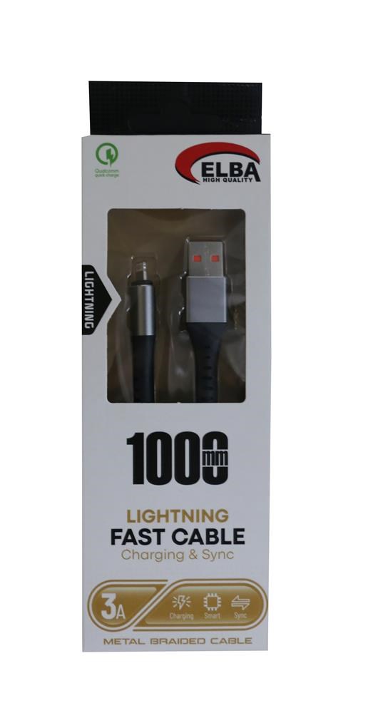 Şarj Kabloları Elba Elb27-IOS 1Mt  iPhone Lightning 3A Hızlı Şarj Hasırlı Şarj Kablosu Beyaz Satın Al