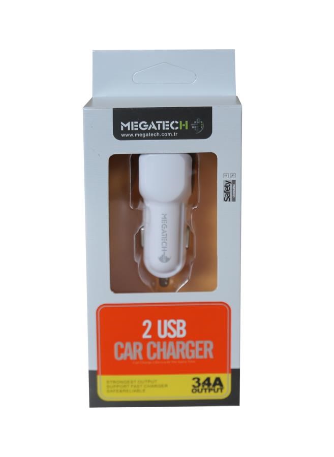 Şarj Kabloları Megatech T05 2Usb 3.4A Beyaz Araç Çakmaklık Şarj Cihazı Satın Al