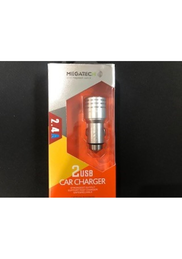 Şarj Kabloları Megatech T05-M24 Renkli 2.4A 2Usb Çelik Araç Şarj Aleti Satın Al