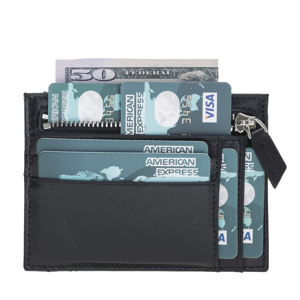 Sırt Çantası Zip Deri Fermuarlı Kartlık ZPCH RST1 Siyah Satın Al