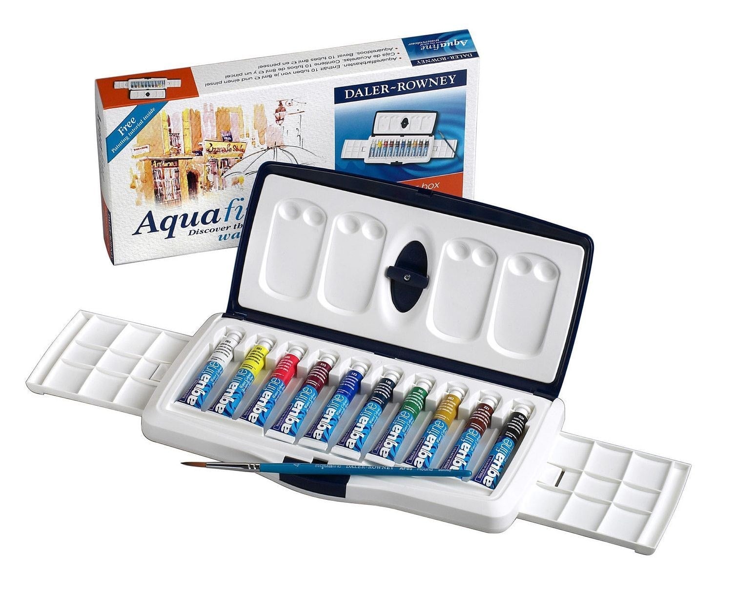 Sulu Boyalar  Daler Rowney Aquafine Tüp Sulu Boya Set 10 Renk x 8 ml Satın Al