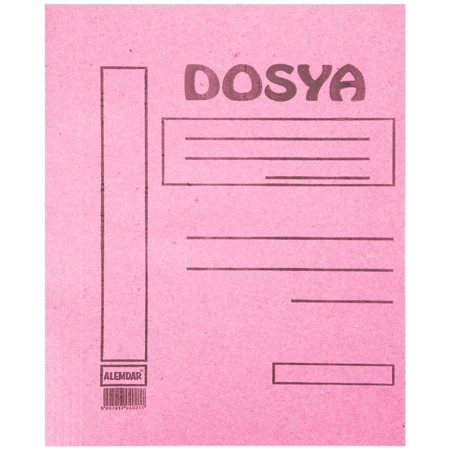 Telli Dosyalar Alemdar Karton Dosya Tam Kapak Pembe 50'li Paket Satın Al