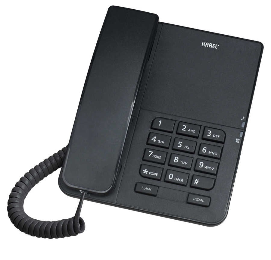 Telsiz ve Masaüstü Telefonlar Karel Tm140 Siyah Analog Masa Üstü Kablolu Telefon Satın Al