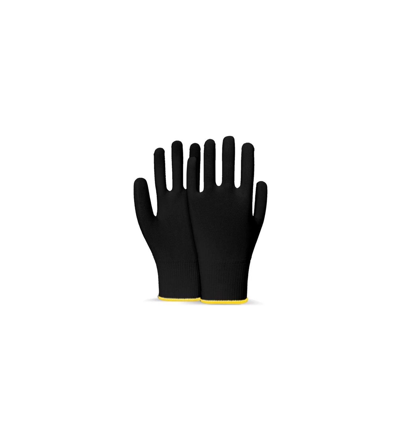 Temizlik Eldivenleri Beybi Polyester Örgülü Siyah 10 Beden Kasiyer Eldiven 10lu Paket Satın Al