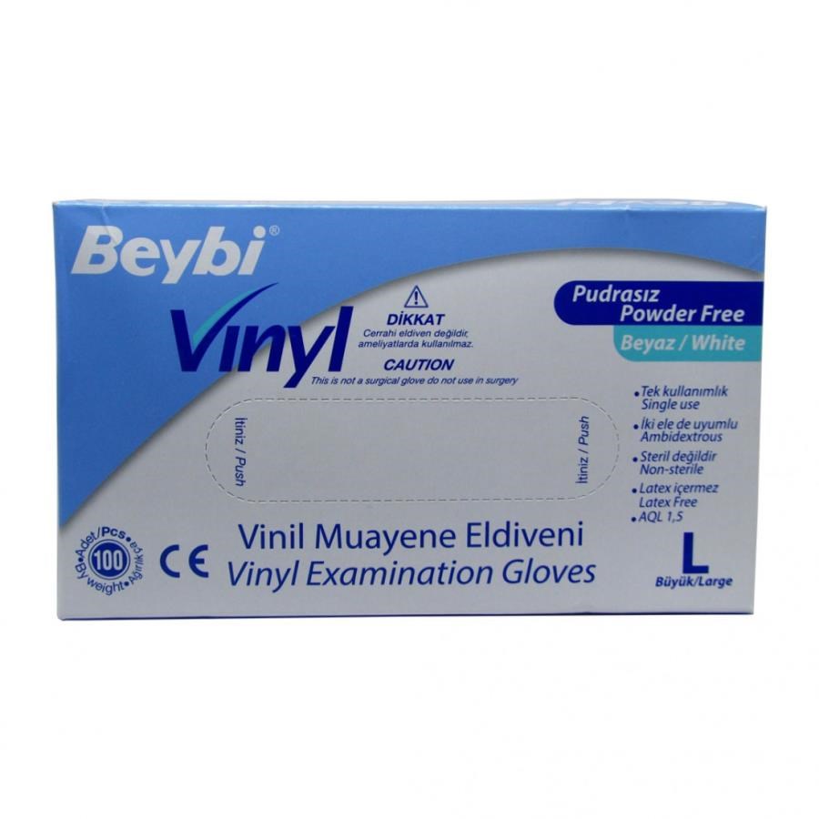 Temizlik Eldivenleri Beybi Vinill Eldiven Pudrasız Large Satın Al