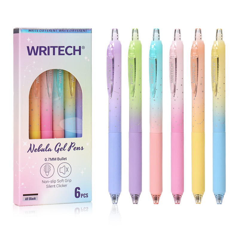 Tükenmez Kalemler WRITECH W-0163 SOFT GRIP NEBULA JEL KALEM MOR/MAVİ - 12'Lİ KUTU Satın Al