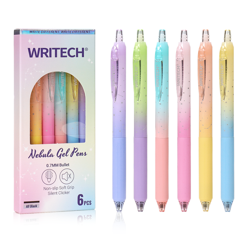 Tükenmez Kalemler WRITECH W-0163 SOFT GRIP NEBULA JEL KALEM SARI/MAVİ - 12'Lİ KUTU Satın Al