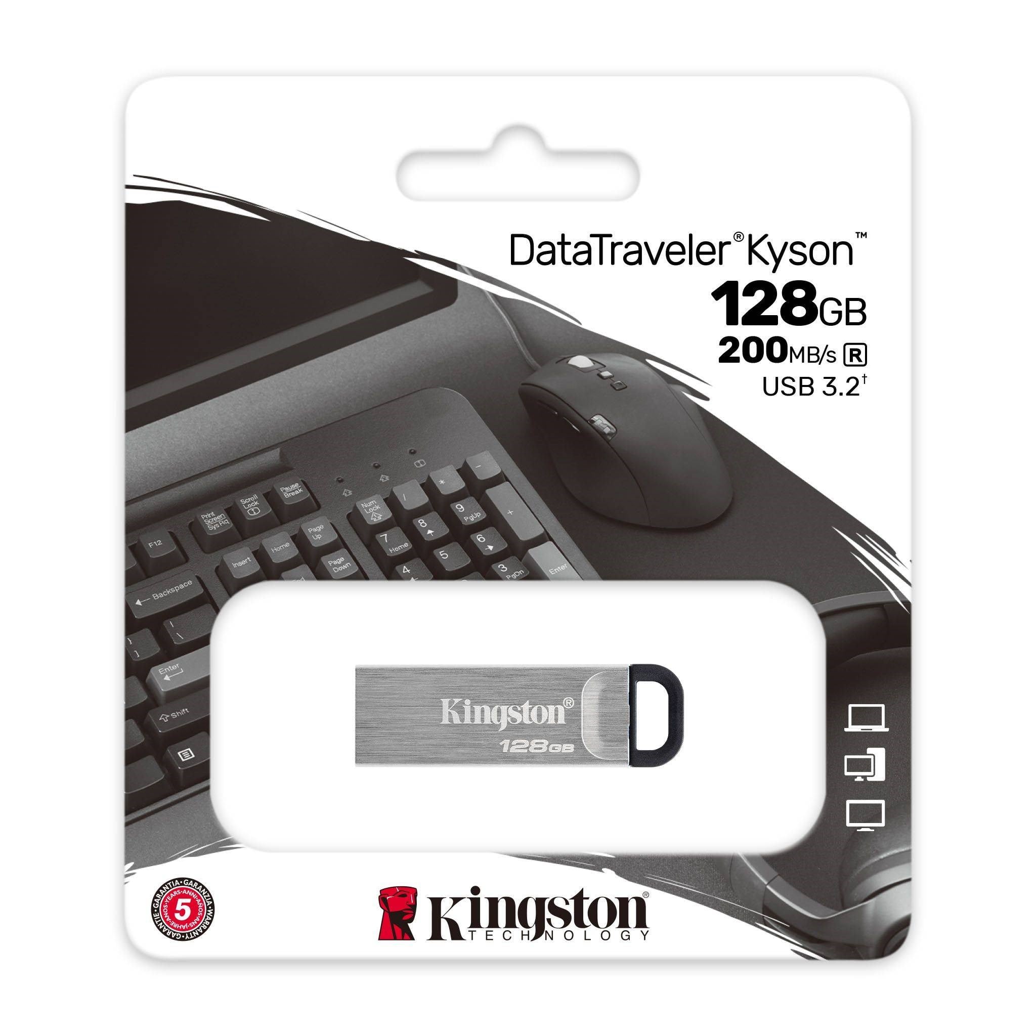 Usb Bellek Kingston DTKN-128GB 128GB DataTraveler Kyson 200MB-s Metal USB 3.2 Gen 1 Flash Bellek Satın Al