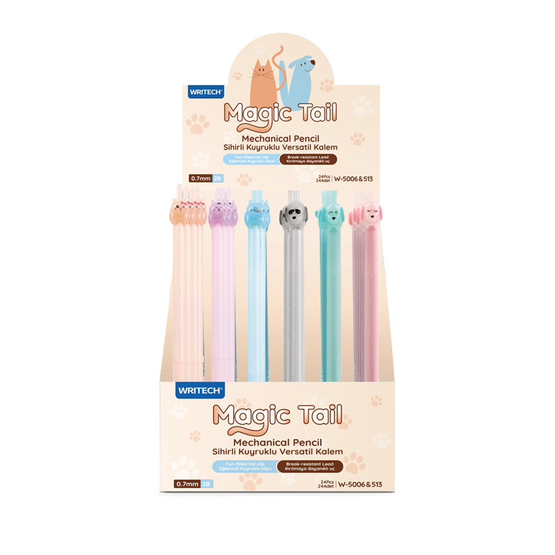 Versatil Uçlu Kalemler WRITECH W-5006 & W-513 MIX 0,7MM MAGICTAIL VERSATİL KALEM -  24'LÜ STAND Satın Al