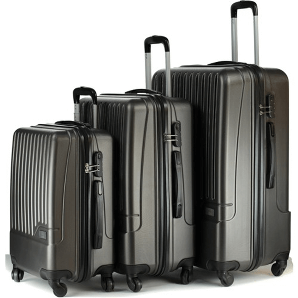 Wexta WX-230 Antrasit 3lü Valiz Seti Kabin, Orta & Büyük Boy 
