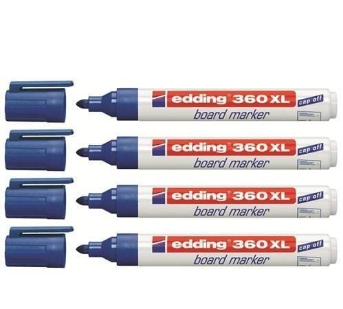 Yazı Tahtası Kalemleri Edding 360Xl Beyaz Yazı Tahtası Kalemi Mavi 4 Adet Satın Al