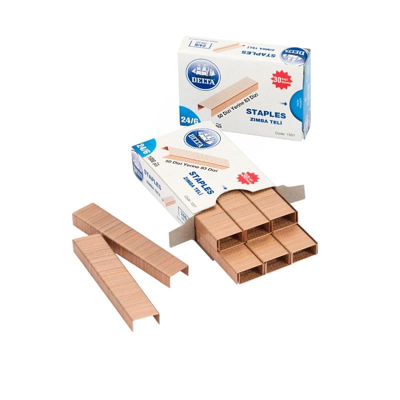 Zımba Teli Delta Zımba Teli No:24/6 Bakır 1000'li Paket Satın Al