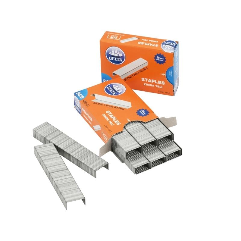 Zımba Teli Delta Zımba Teli No:24/6 Gümüş 1000'li Paket Satın Al