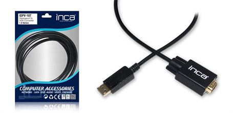 Inca Displayport To VGA 1,8 Metre Kablo