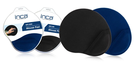 Inca IMSP-008M Bileklik Yatıklı Mousepad (Siyah)