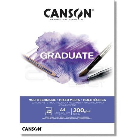 Sanatsal Resim Defterleri Canson Graduate Mix Media White Çizim Blok 20 Sayfa A4 200gr Satın Al
