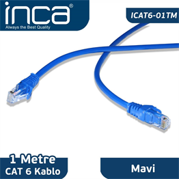 ICAT6-01TM INCA CAT6  1 METRE MAVİ