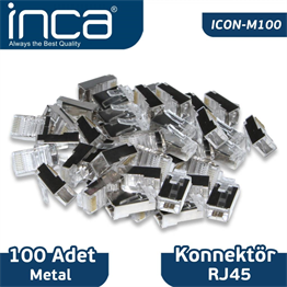 ICON-M100  INCA RJ-45 100 ADET METAL KONNEKTÖR