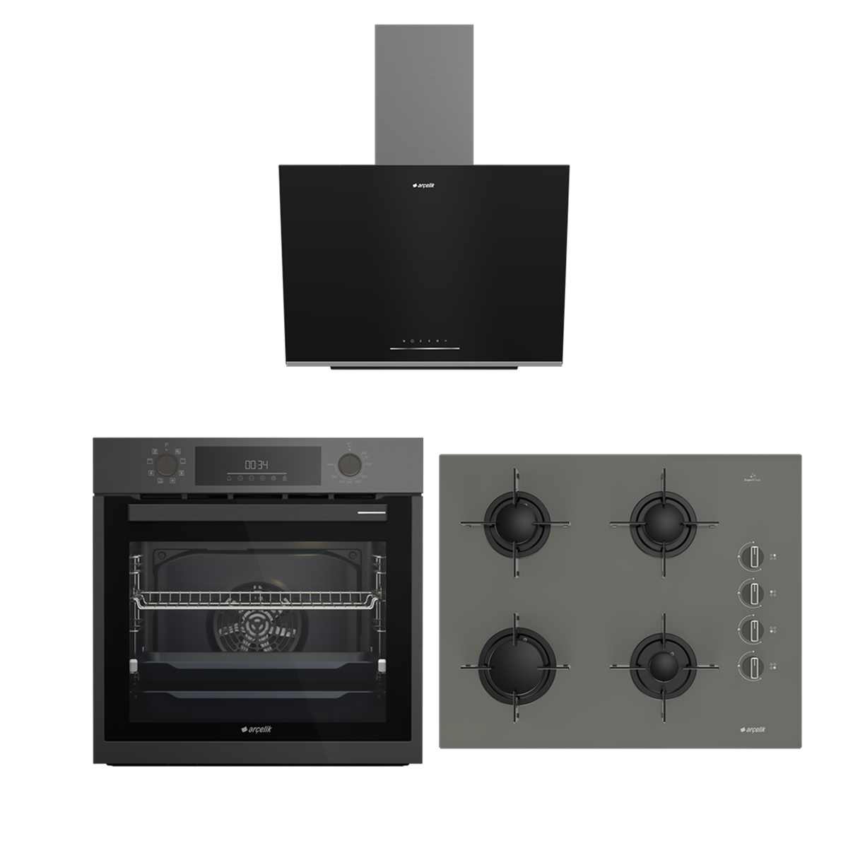 Arçelik Fibona Ankastre Set 7 (ADE 606-2 I - AFM 340 D - OCD T 651 EG)