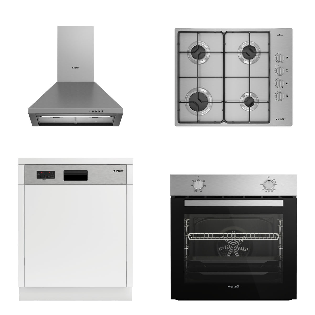 ARÇELİK INOX BULAŞIK MAKİNELİ SET (9252 MI - AFM 130 I - OMD D 611 EI - P 27 YI)