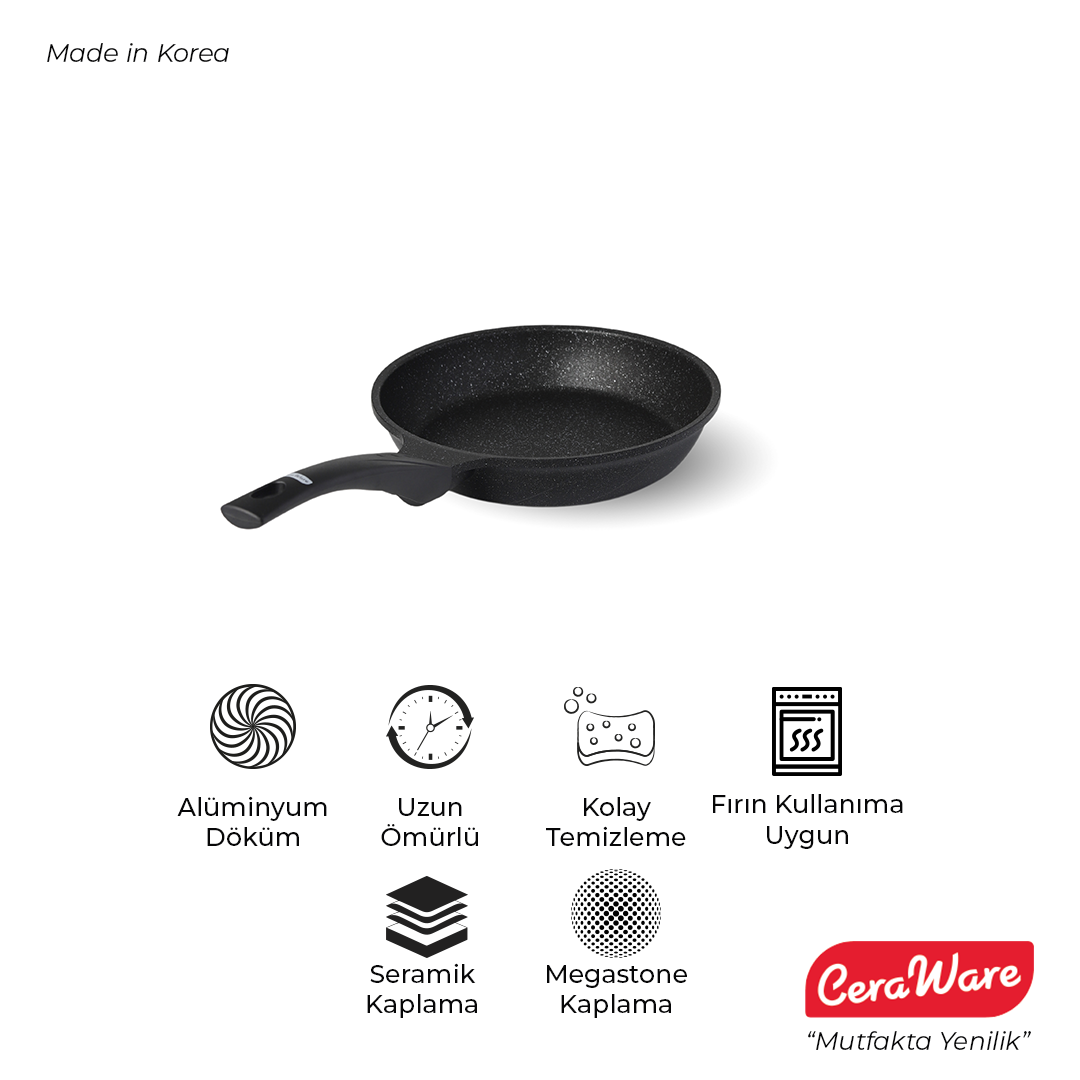 Ceraware Vetta Megastone Kaplama Yapışmaz 24 cm Tava