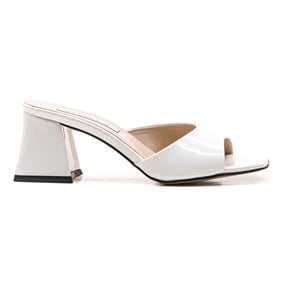 DUBLİN White Patent Gova Terlik