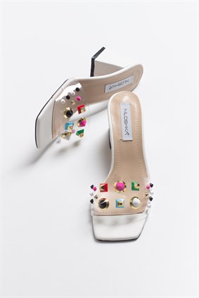 SIDNEY White Transparent Slipper