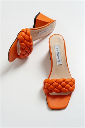MILA Orange Knitting Slipper